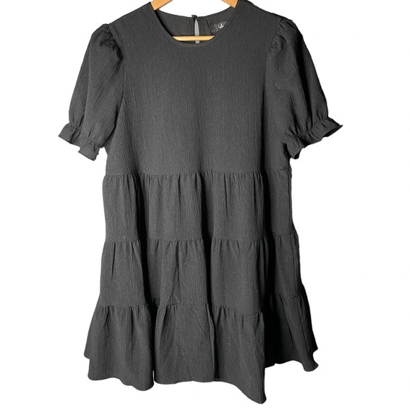 Lulus Favorite Day Tiered Mini Dress Black - Picture 3 of 7